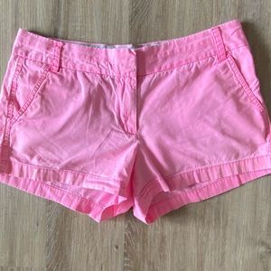 J Crew Pink Relaxed Chino Shorts Sz 8